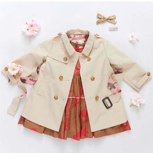 LN Pink Chicken Trudy Double Breasted Trench Coat Sz 7y